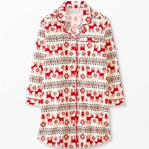 Hanna Andersson - Women's Holiday Flannel Night Shirt, Size XS